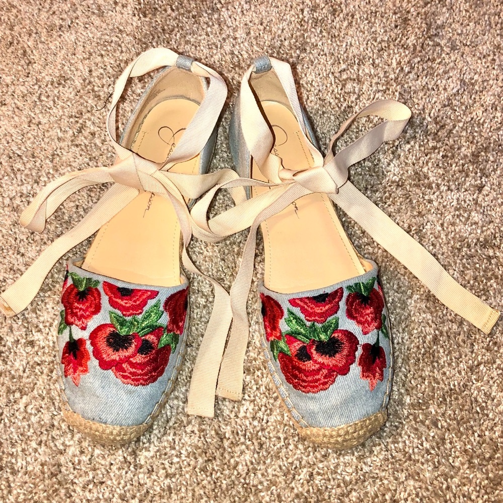 Jessica Simpson String Tie Espadrille Shoes